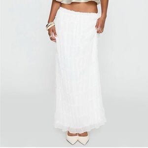 Princess Polly White Maxi Skirt